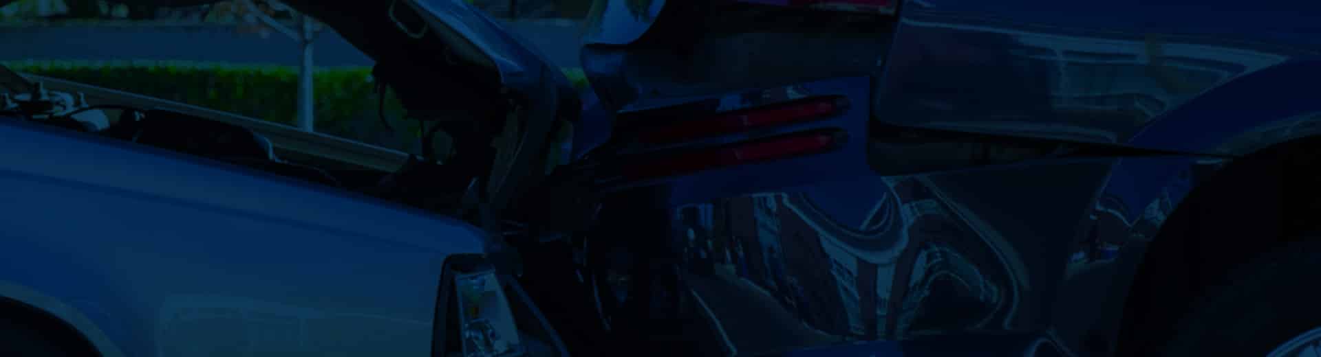 Car accident banner.