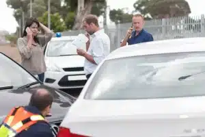 A man and woman in a DUI accident.