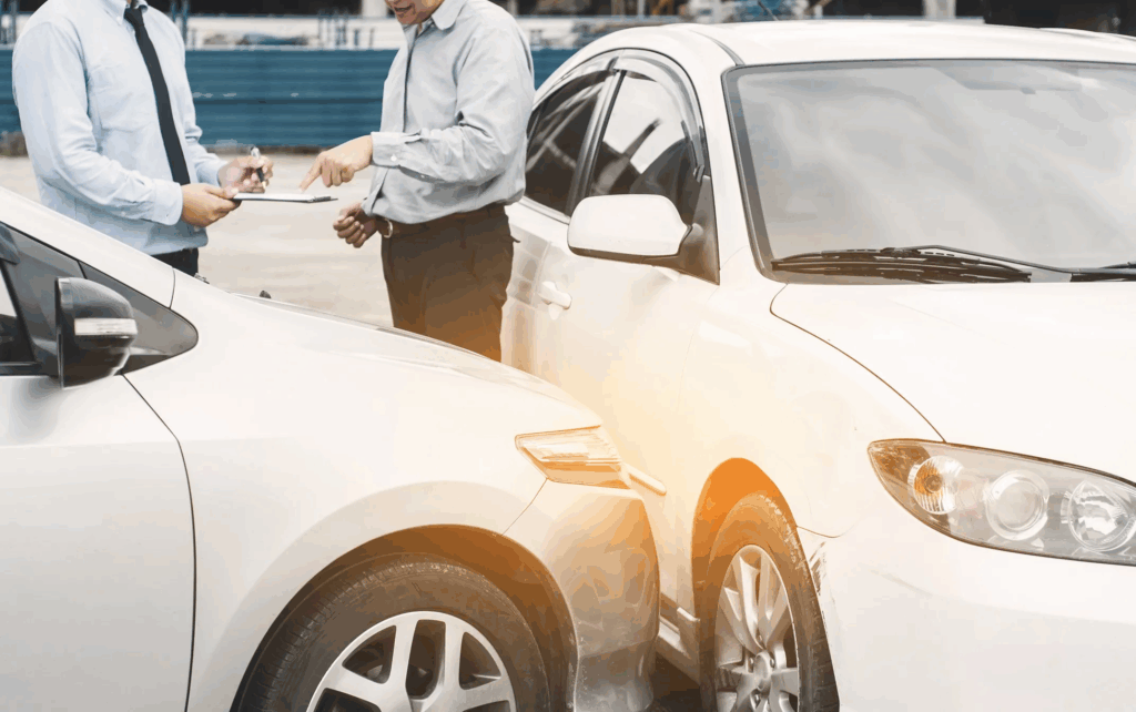 after an accident speaking to other driver